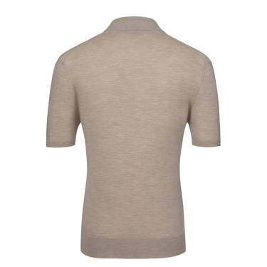 Cruciani Wool Polo Shirt in Greige Melange - SARTALE