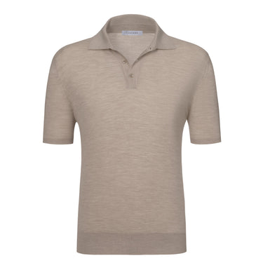 Cruciani Wool Polo Shirt in Greige Melange - SARTALE