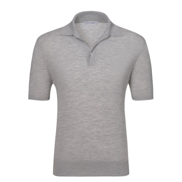 Cruciani Wool Polo Shirt in Grey Melange - SARTALE