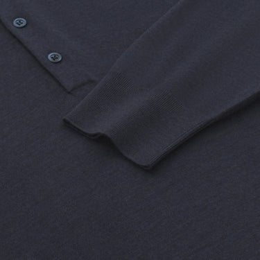 Cruciani Wool Sweater Polo Shirt in Dark Blue Suit - SARTALE