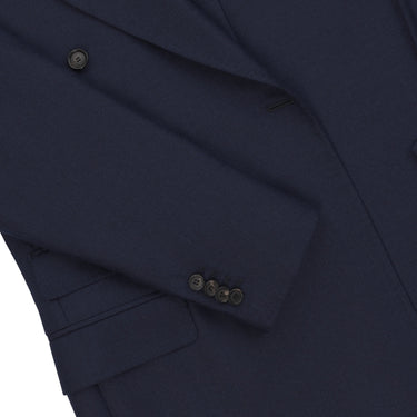 De Petrillo Double - Breasted Wool Jacket in Navy Blue Melange. Exclusively Made for Sartale - SARTALE
