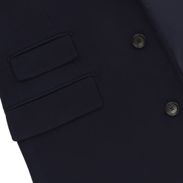 De Petrillo Single - Breasted Cashmere Coat in Navy Blue. Exclusively Made for Sartale - SARTALE