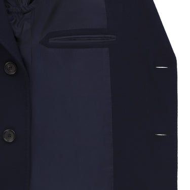 De Petrillo Single - Breasted Cashmere Coat in Navy Blue. Exclusively Made for Sartale - SARTALE