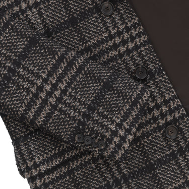 De Petrillo Single - Breasted Wool Coat in Black and Warm White. Exclusively Made for Sartale - SARTALE