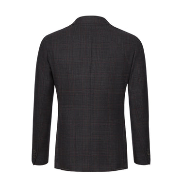 De Petrillo Single - Breasted Wool Jacket in Granite Brown and Red. Exclusively Made for Sartale - SARTALE