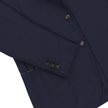 De Petrillo Single - Breasted Wool Jacket in Navy Blue Melange. Exclusively Made for Sartale - SARTALE