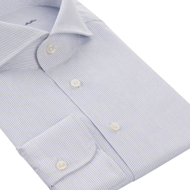 Emanuele Maffeis Striped Cotton Shirt in Blue - SARTALE