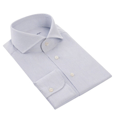 Emanuele Maffeis Striped Cotton Shirt in Blue - SARTALE