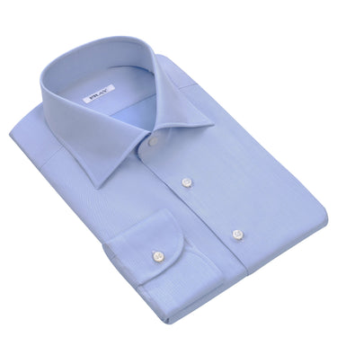 Fray Classic Cotton Shirt in Light Blue with Spread Collar - SARTALE