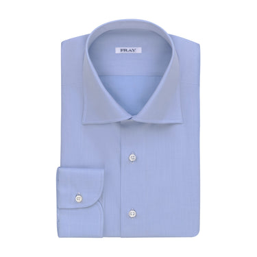 Fray Classic Cotton Shirt in Light Blue with Spread Collar - SARTALE