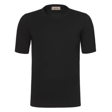 Gran Sasso Cotton Crew - Neck T - Shirt in Black - SARTALE