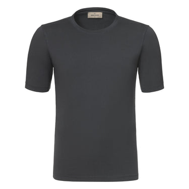 Gran Sasso Cotton Crew - Neck T - Shirt in Charcoal Grey - SARTALE