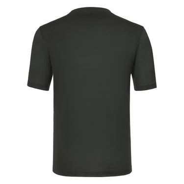 Gran Sasso Cotton Crew - Neck T - Shirt in Forest Green - SARTALE
