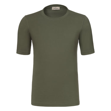 Gran Sasso Cotton Crew - Neck T - Shirt in Military Green - SARTALE
