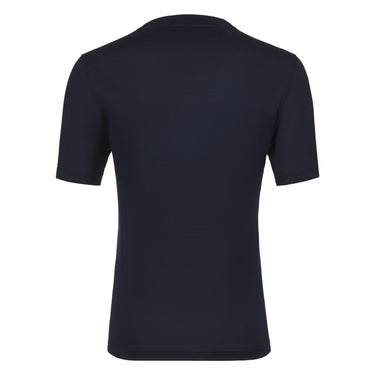 Gran Sasso Cotton Crew - Neck T - Shirt in Navy Blue - SARTALE