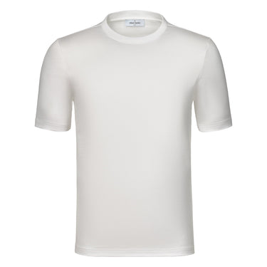 Gran Sasso Cotton Crew - Neck T - Shirt in Off White - SARTALE