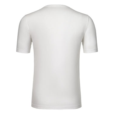 Gran Sasso Cotton Crew - Neck T - Shirt in Off White - SARTALE