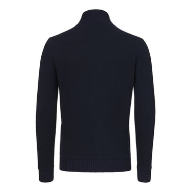 Gran Sasso Cotton Jacket in Midnight Blue with Button Closure - SARTALE