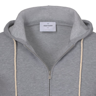 Gran Sasso Hooded Sport Suit in Grey Melange - SARTALE