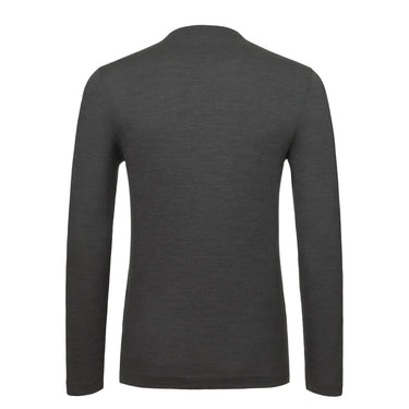 Gran Sasso Wool Long Sleeve T - Shirt in Grey Melange - SARTALE