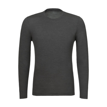 Gran Sasso Wool Long Sleeve T - Shirt in Grey Melange - SARTALE