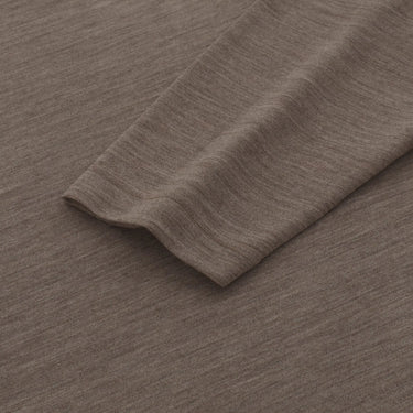 Gran Sasso Wool Long Sleeve T - Shirt in Light Brown - SARTALE
