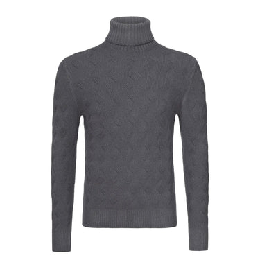 Gran Sasso Wool Ribbed Turtleneck in Silver Grey - SARTALE