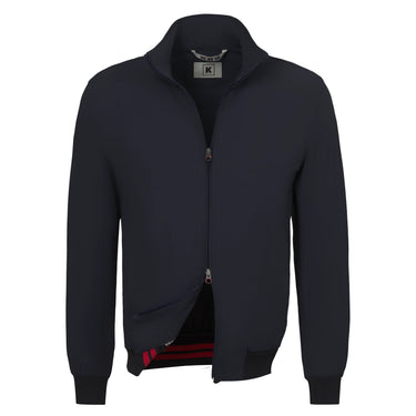 Kired Blouson in Midnight Blue with a Hidden Hood - SARTALE