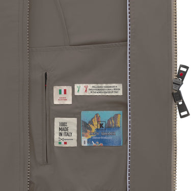 Kired Blouson in Taupe Grey with a Hidden Hood - SARTALE