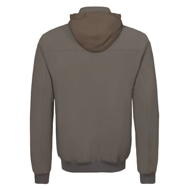 Kired Blouson in Taupe Grey with a Hidden Hood - SARTALE