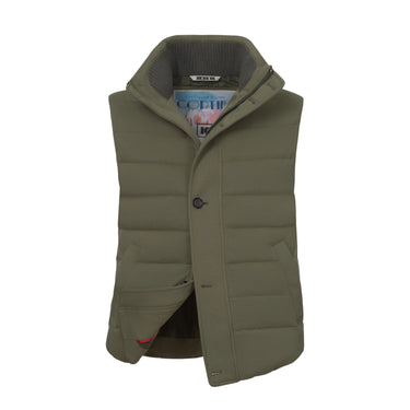 Kired Hooded Viscose - Blend Vest in Leaf Green - SARTALE