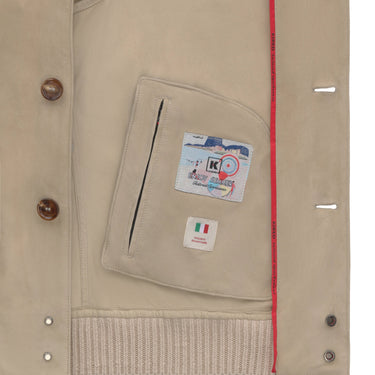 Kired Lambskin Blouson in Light Beige - SARTALE