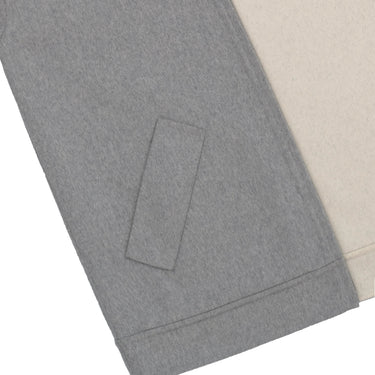 Kired Reversible Cashmere Hooded Jacket in Light Grey and Beige - SARTALE