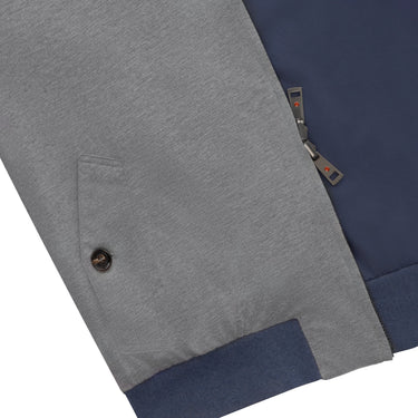 Kired Reversible Cotton - Blend Blouson in Blue and Grey - SARTALE