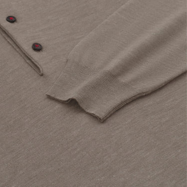 Kiton Cashmere - Blend Long Sleeve Polo Shirt in Pond Green - SARTALE
