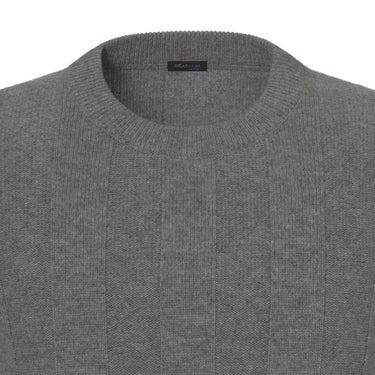 Kiton Cashmere Crew - Neck Sweater in Grey Melange - SARTALE