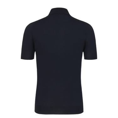 Kiton Cotton Polo Shirt in Midnight Blue - SARTALE