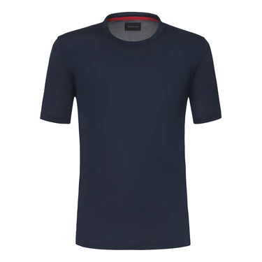 Kiton Cotton T - Shirt in Dark Blue - SARTALE