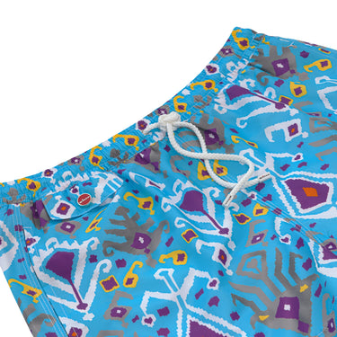 Kiton Multicolor Swim Shorts in Blue - SARTALE