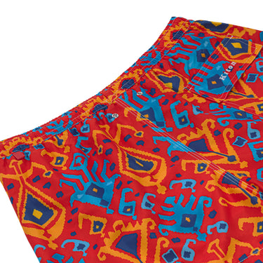 Kiton Multicolor Swim Shorts in Red - SARTALE