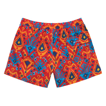 Kiton Multicolor Swim Shorts in Red - SARTALE