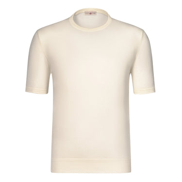 Luciano Barbera Crew - Neck Cotton T - Shirt Sweater in White - SARTALE