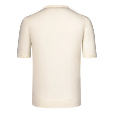 Luciano Barbera Crew - Neck Cotton T - Shirt Sweater in White - SARTALE