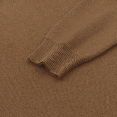 Malo Cashmere Turtleneck Sweater in Sand Brown - SARTALE