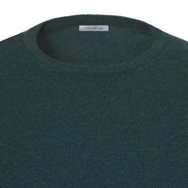 Malo Crew - Neck Cashmere Sweater in Dark Forest - SARTALE