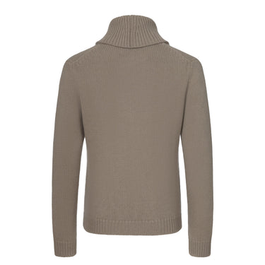 Malo Knitted Wool and Cashmere Cardigan in Walnuts Brown - SARTALE