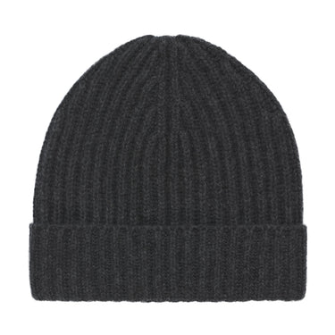 Malo Ribbed Cashmere Hat in Dark Grey - SARTALE