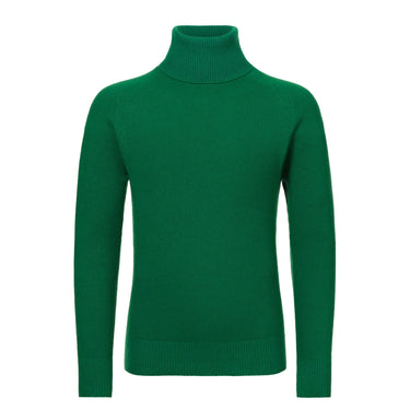 Malo Turtleneck Cashmere Forest Green Sweater - SARTALE