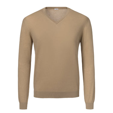 Malo V - Neck Long Sleeve in Beige - SARTALE