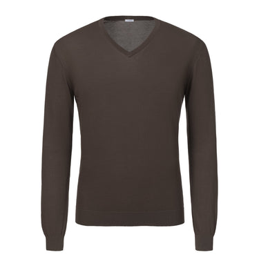 Malo V - Neck Long Sleeve in Brown - SARTALE